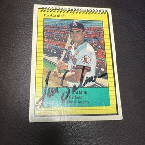 Tim Salmon Autograph Minor League Card 1991 ProCards Pre Rookie In Person Signed
